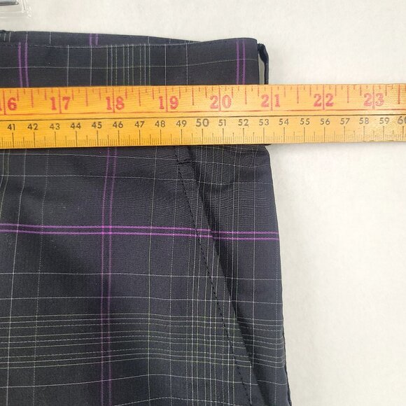 Nike Golf Mens Plaid Shorts Purple Gray Checkered Performance Fit Size 40 - Picture 10 of 12